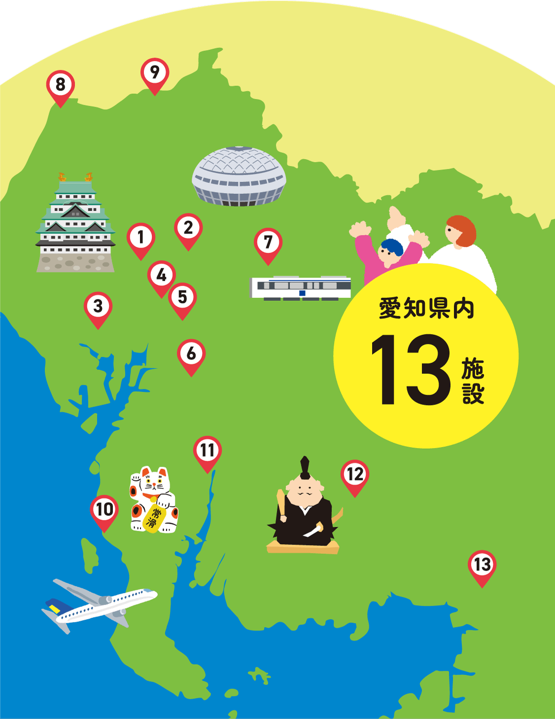愛知県内13施設
