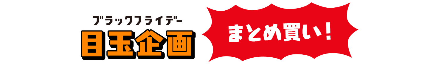 ブラックフライデー 目玉企画 まとめ買い！