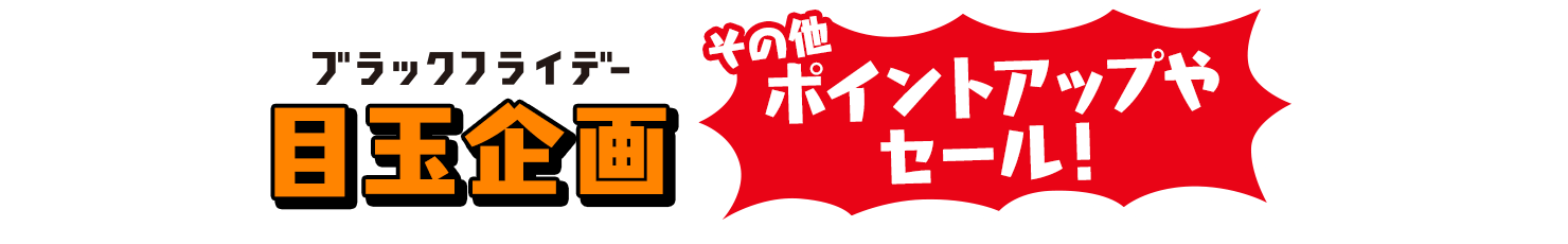 ブラックフライデー 目玉企画 その他ポイントアップやセール！