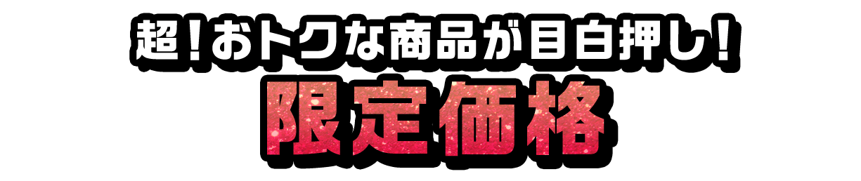 超！おトクな商品が目白押し！ 限定価格