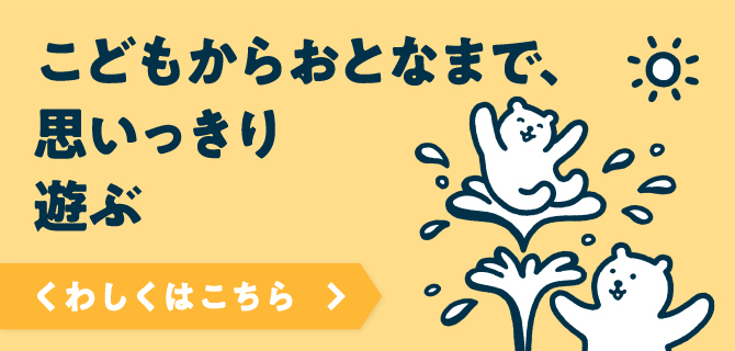こどもからおとなまで、思いっきり遊ぶくわしくはこちら