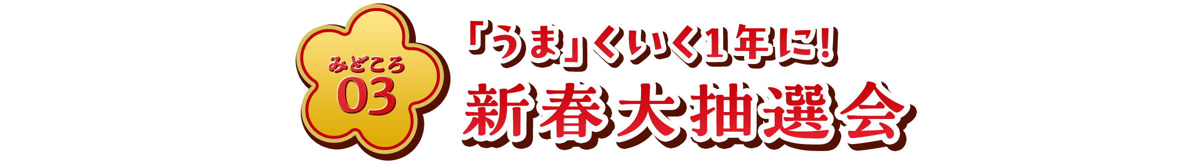 みどころ03 「うま」くいく1年に！新春大抽選会